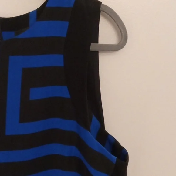 Moschino Blue and Black Patterned Mini Dress - Picture 3 of 4